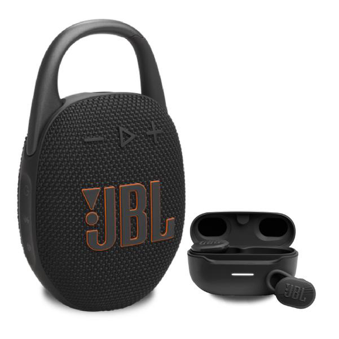 KIT JBL Clip 5 Black + Endurance Race TWS Black