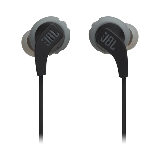 JBL Endurance RUNBT - Black - Sweatproof Wireless In-Ear Sport Headphones - Front