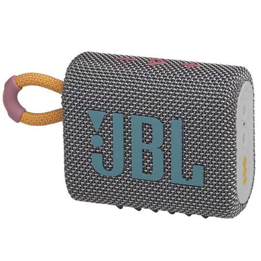 JBL Go 3 - Grey - Portable Waterproof Speaker - Hero