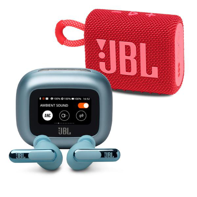 KIT JBL Go 3 Red + Live Beam 3 BlueKIT JBL Go 3 Red + Live Beam 3 Blue KIT JBL Go 3 Red + Live Beam 3 Blue
