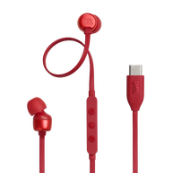 JBL Tune 310C USB - Red - Wired Hi-Res In-Ear Headphones - Hero