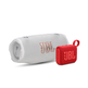 KIT JBL Charge 6 White + Go 4 Red