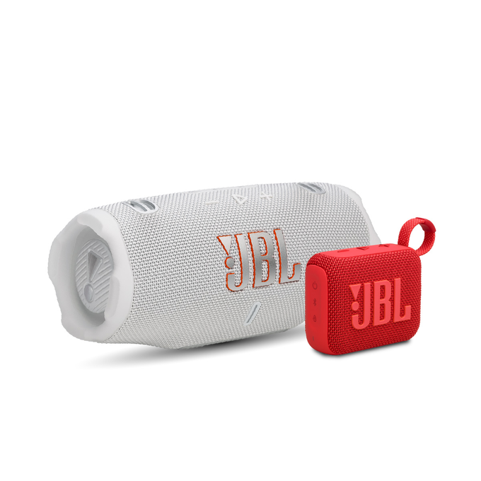 KIT JBL Charge 6 White + Go 4 RedKIT JBL Charge 6 White + Go 4 Red KIT JBL Charge 6 White + Go 4 Red