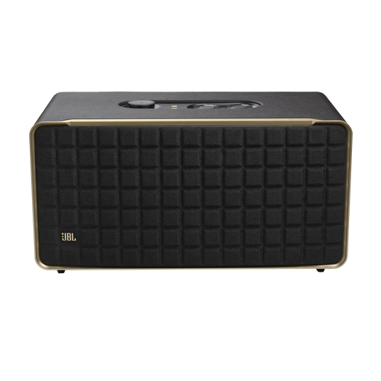 JBL Authentics 500 - Black - Hi-fidelity smart home speaker with Wi-Fi, Bluetooth and Voice Assistants with retro design. - Front