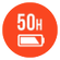 Hasta 50 horas de batería con la cancelación adaptativa de ruido apagada.