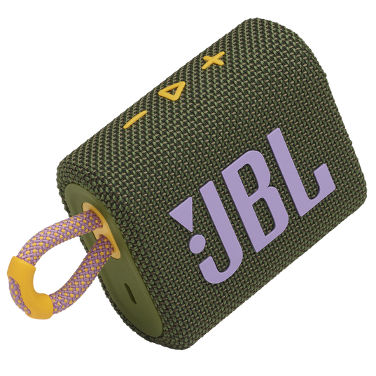 JBL Go 3 - Green - Portable Waterproof Speaker - Detailshot 1