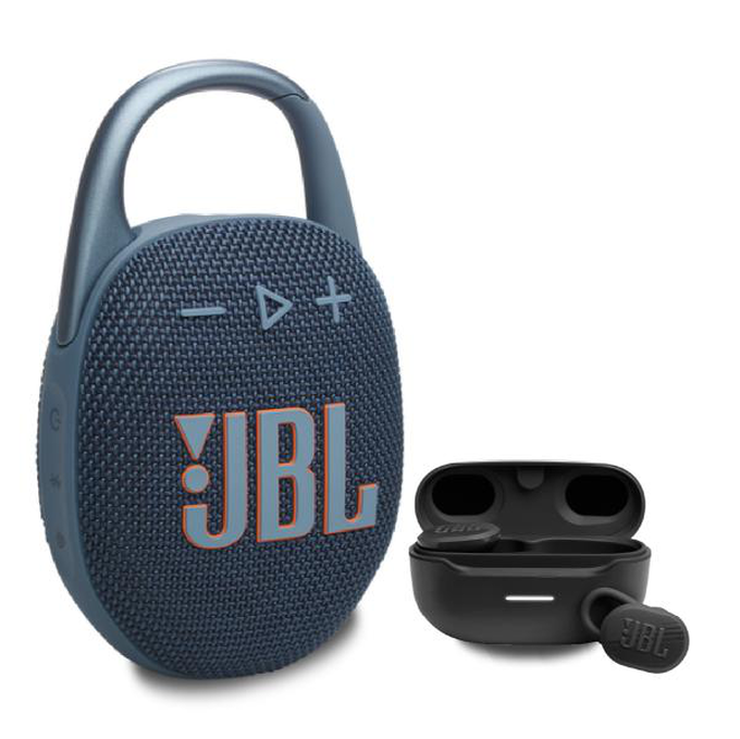 KIT JBL Clip 5 Blue + Endurance Race TWS Black