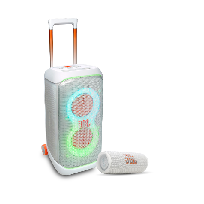 KIT JBL Partybox Stage 320 White + Flip 7 White