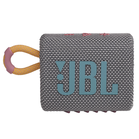 JBL Go 3 - Grey - Portable Waterproof Speaker - Front