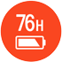 Hasta 76 horas de batería