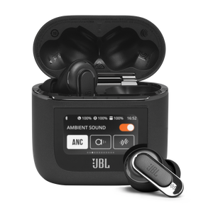 JBL Tour Pro 2 - Black - True wireless Noise Cancelling earbuds - Hero JBL Tour Pro 2