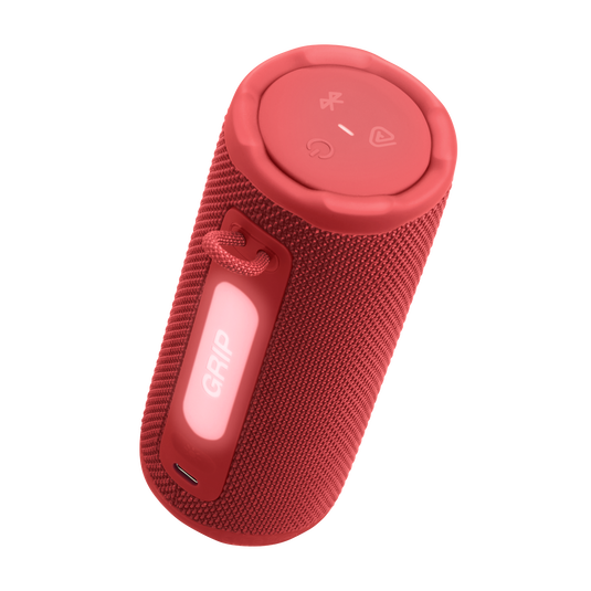 JBL Grip - Red - Compact Bluetooth speaker with bold JBL Pro Sound and ambient light - Detailshot 1 image number null