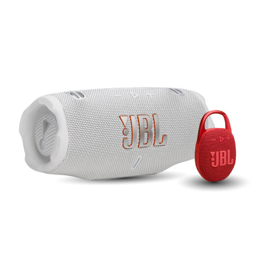 KIT JBL Charge 6 White + Clip 5 Red image number null