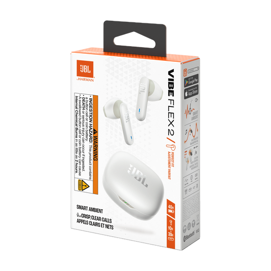JBL Vibe Flex 2 - White - True Wireless Earbuds - Detailshot 15 image number null