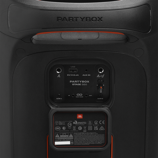 JBL PartyBox Stage 320 ワイヤレススピーカー JBL PartyBox Stage 320 | Altavoz portátil para fiestas con ruedas