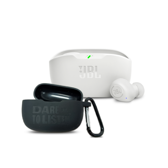KIT JBL Vibe buds White + Estuche Vibe buds - White - ¡Disfruta de un sonido inmersivo y sin cables con los JBL Vibe Buds y recibe un estuche protector!
Siente cada detalle de tu música favorita con los JBL Vibe Buds, que ofrecen un sonido JBL Pure Bass profundo y potente. Su diseño ergonómico y ligero se adapta perfectamente a tus oídos para una comodidad duradera. Además, disfruta de hasta 7 horas de reproducción con una sola carga y hasta 28 horas con el estuche de carga incluido. Olvídate de quedarte sin batería en el peor momento. ¡Lleva el tuyo hoy mismo y disfruta de la música en cualquier lugar! - Hero image number null