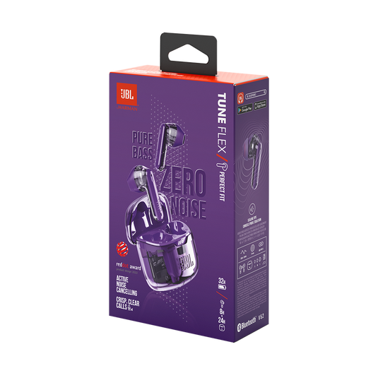 JBL Tune Flex Ghost Edition - Purple Ghost - True wireless Noise Cancelling earbuds - Detailshot 15 image number null