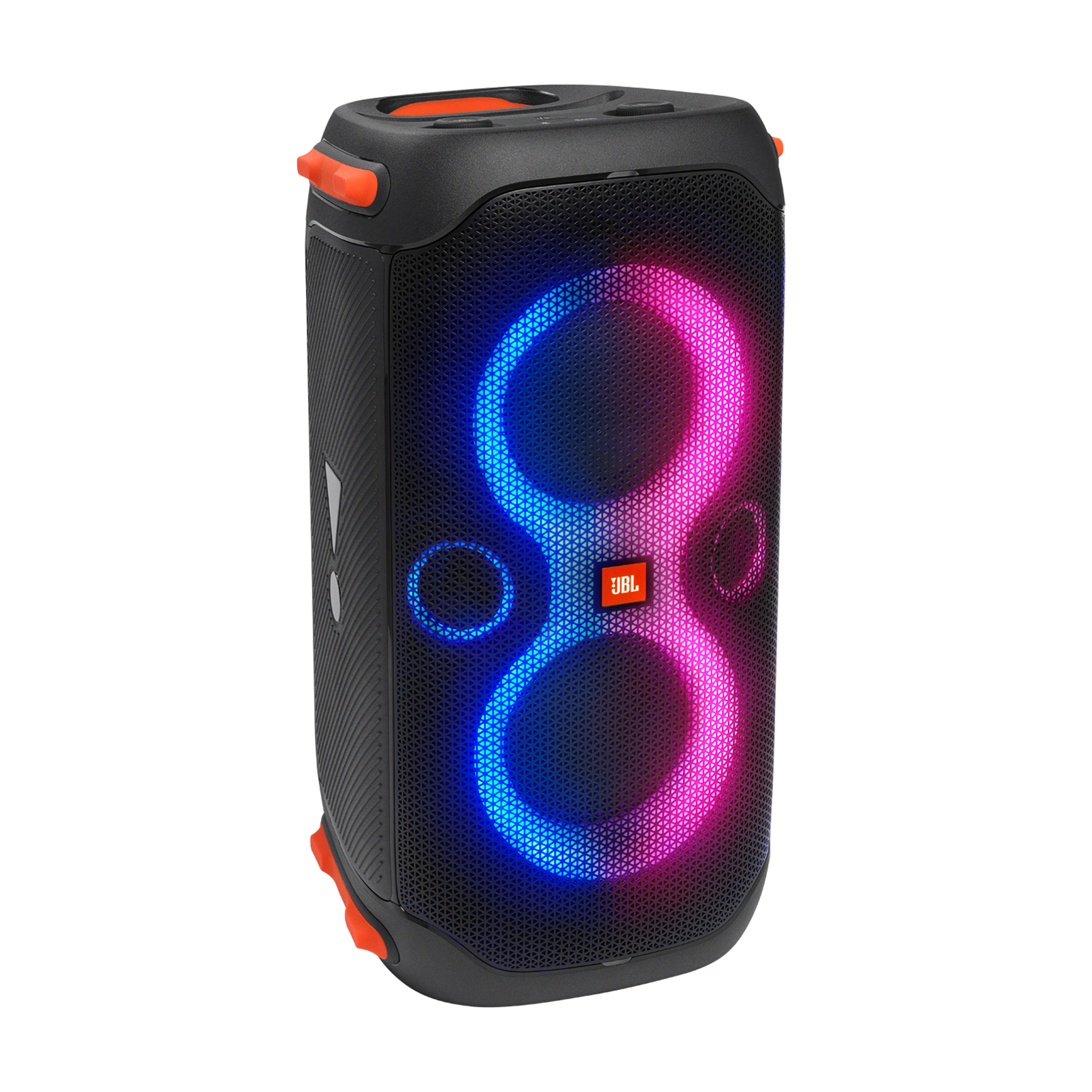 JBL PartyBox Encore  Altavoz para fiestas portátil con un potente sonido  de 100 W, juego de luces dinámico incorporado, micrófono inalámbricos  incluidos y diseño resistente a salpicaduras.